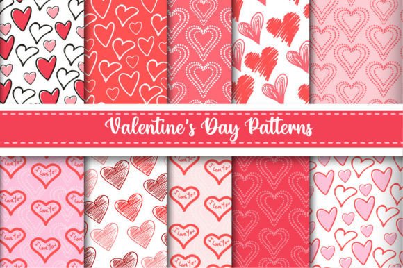 Download Valentines Seamless Patterns Design - Design Collection