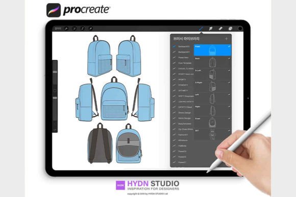 Download Backpack Design Set Stamp Brushes - Design Collection