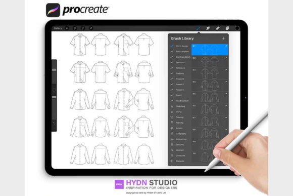 Download Shirts Design Set Procreate Stamp Brushe - Design Collection