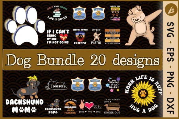 Download Dog SVG Bundle 20 Designs - Design Collection