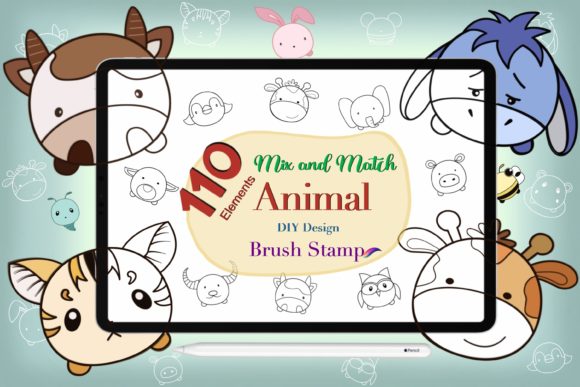 Download Design Cute Animal Brush Stamp Procreate - Design Collection